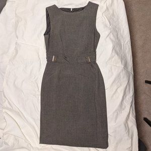 Gray Belted Dress